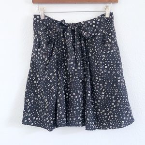 Lie | vintage blue gray silk flare skirt